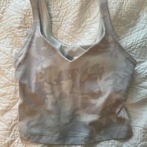 White camo lulu align tank